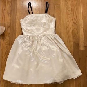 City Studio creamy white silky dress